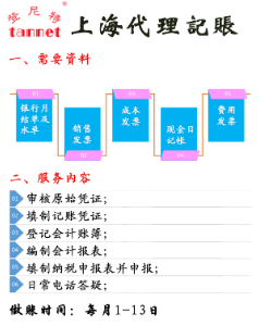 上海代理记账业务介绍